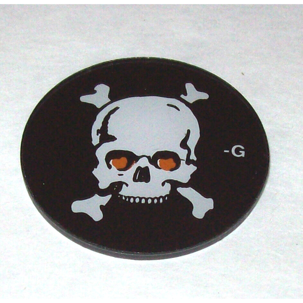 Black Rose Pinball Machine Original Plastic Promo Disc Skull Crossbones